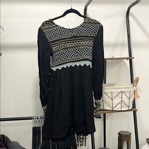 Elegant Black and White Dress